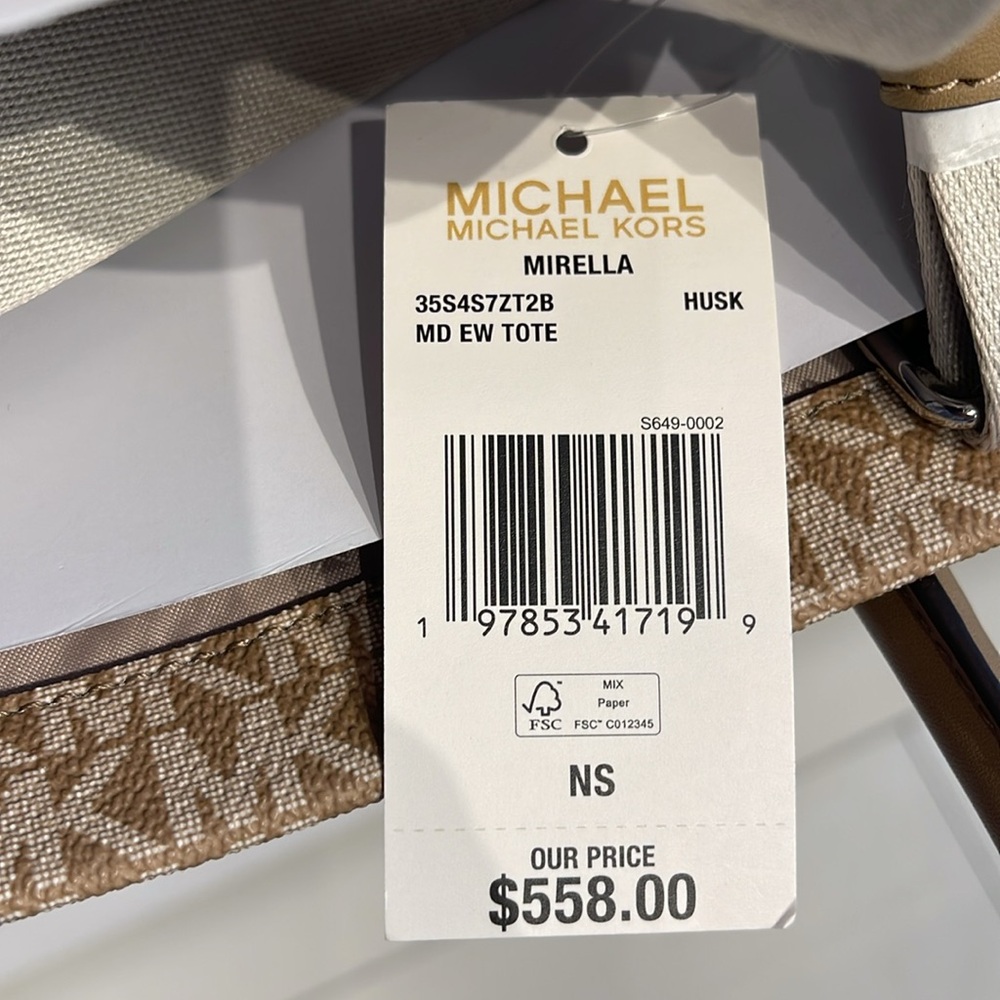 Michael Kors Mirella Medium Ombré Logo EW Tote Bag 
Husk 
NWT - Picture 10 of 13